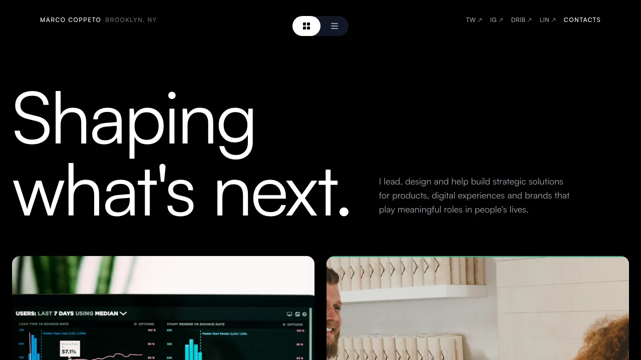 Screenshot of Parallax Agency Portfolio
